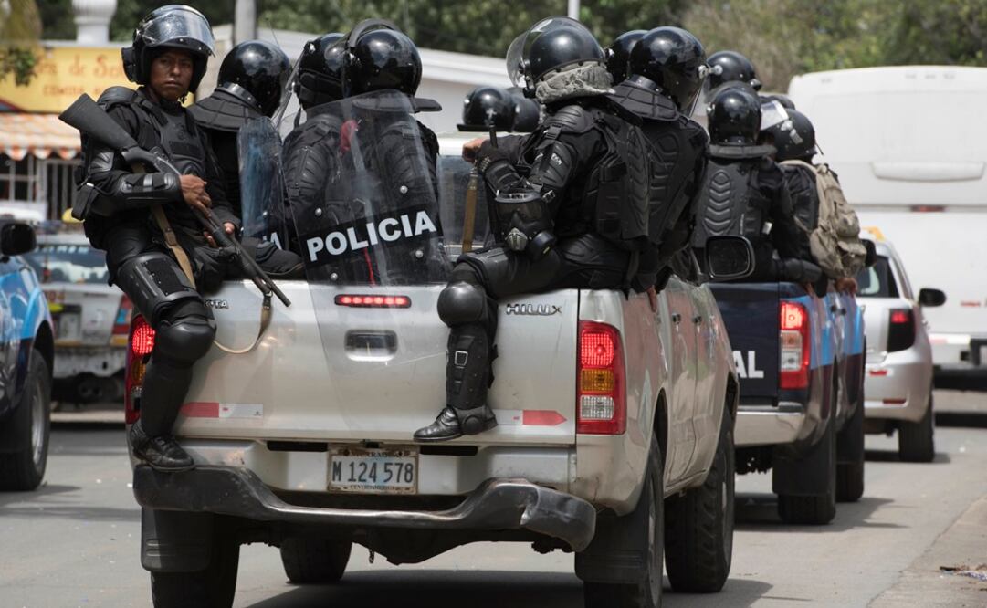 Camioneta de la policía en Nicaragua (Foto: AP)