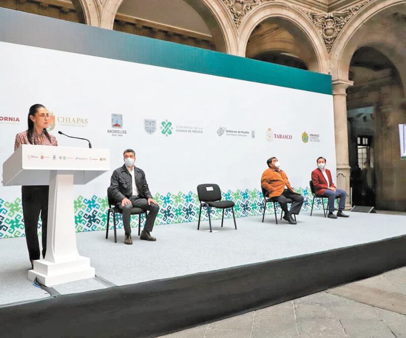 Claudia Sheinbaum, mandataria de la capital, fue quien dio a conocer la decisió n del resto de gobernadores de Morena hacia el pacto por la democracia. Foto: TOMADA DE TWITTER