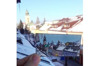 El artista que traza las ciudades que visita