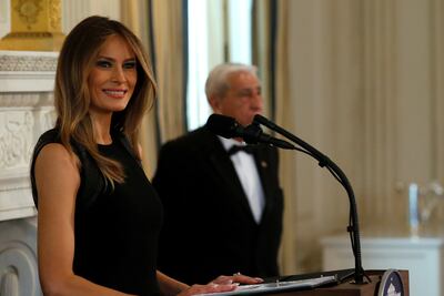 Melania Trump encabeza su primer evento como primera dama