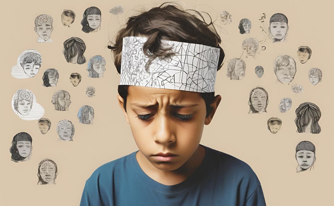 Según la Encuesta Nacional de los Hogares elaborada por el INEGI (2014), más de 100 mil menores de entre 7 y 14 años de edad informaron sentirse deprimidos diariamente. | Ilustración: EL UNIVERSAL, generada con inteligencia artificial