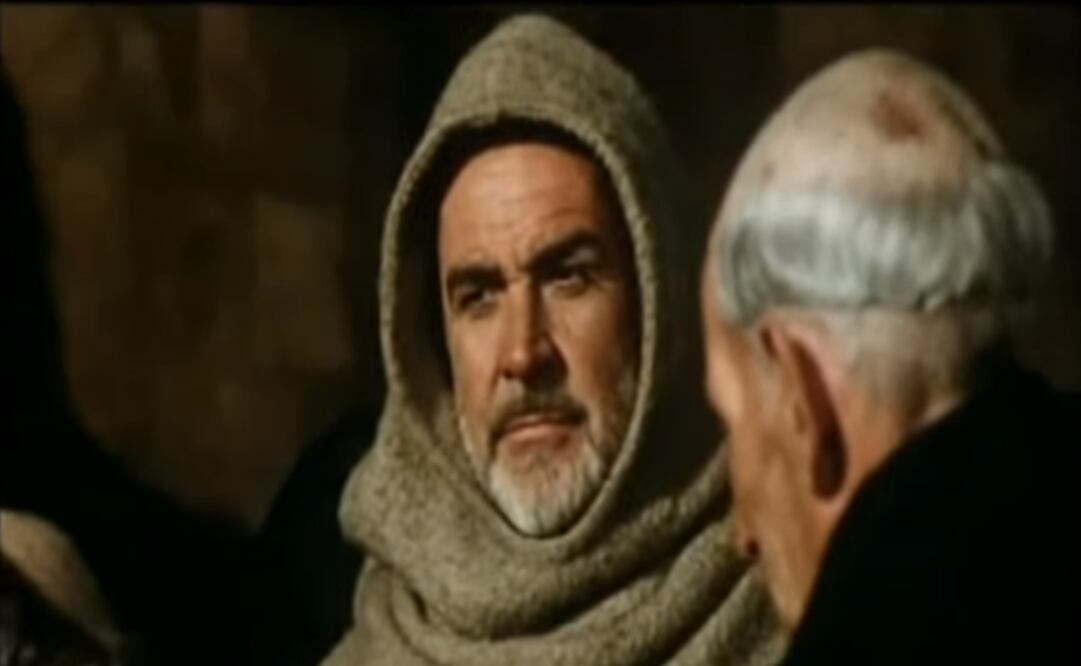 Imagen de Sean Connery en una escena de la película "El nombre de la Rosa". Foto: Captura YouTube