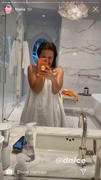 Thalía comparte un video bailando sin ropa en Instagram