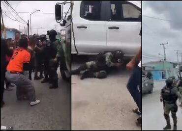 VIDEOS: Gritos, golpes y disparos, así fue el enfrentamiento entre civiles y militares en Nuevo Laredo