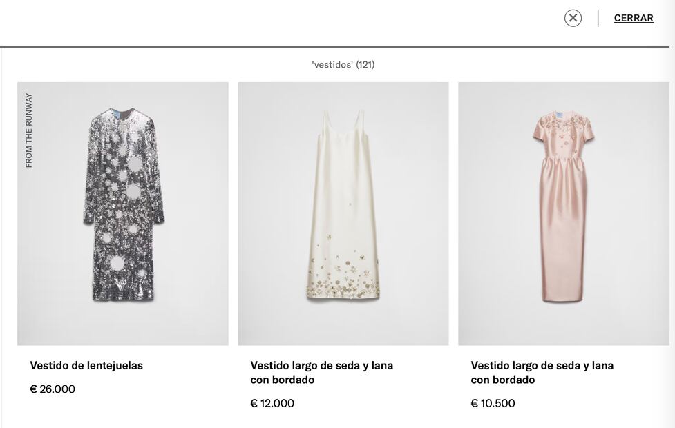 Prada ofrece exclusividad y elegancia con sus prendas prêt-à-porter para hombre y mujer, disponibles tanto en tiendas físicas como en línea. Foto: Prada