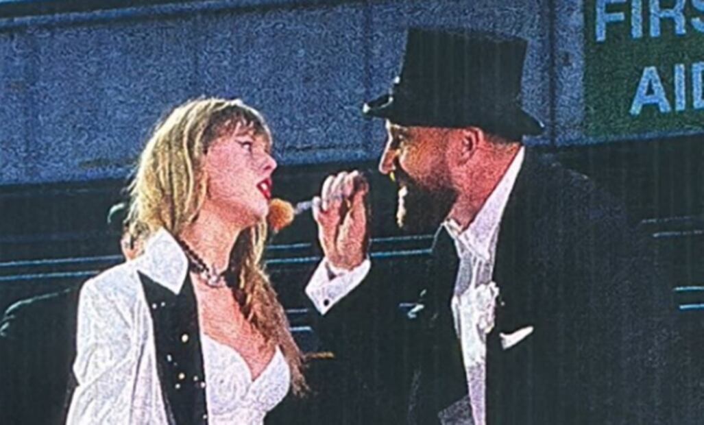 Travis Kelce aparece de sorpresa en concierto de Taylor Swift.
Foto: X, @tayvisnation
