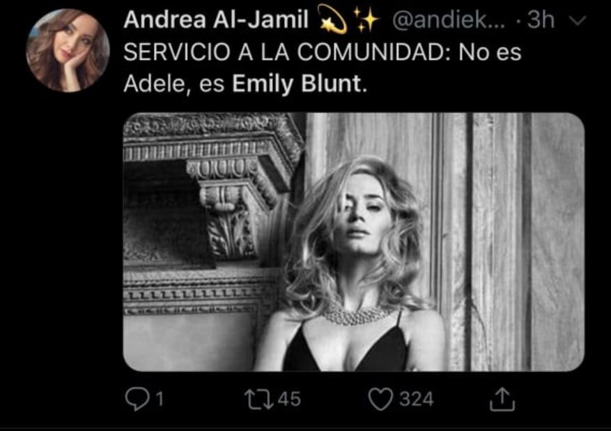 Confusión entre Emily Blunt y Adele genera memes