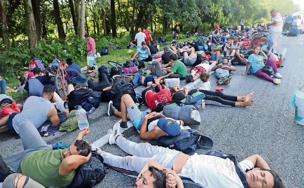 Al menos mil migrantes piden el apoyo de Claudia Sheinbaum. Foto: María de Jesús Peters / EL UNIVERSAL