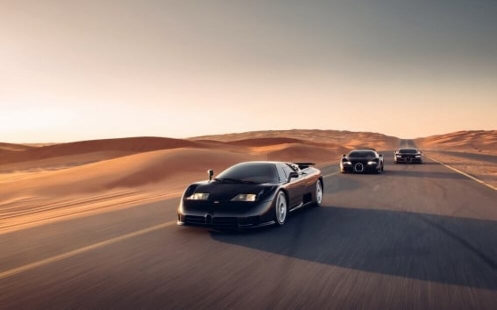 Bugatti reúne a sus tres modelos más icónicos 