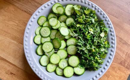 Aguachile de callo, jengibre y hierbas