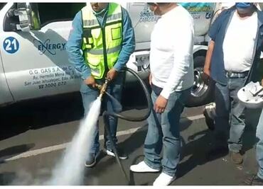 Consignan por tentativa de homicidio a gasero que abrió manguera de pipa en protestas