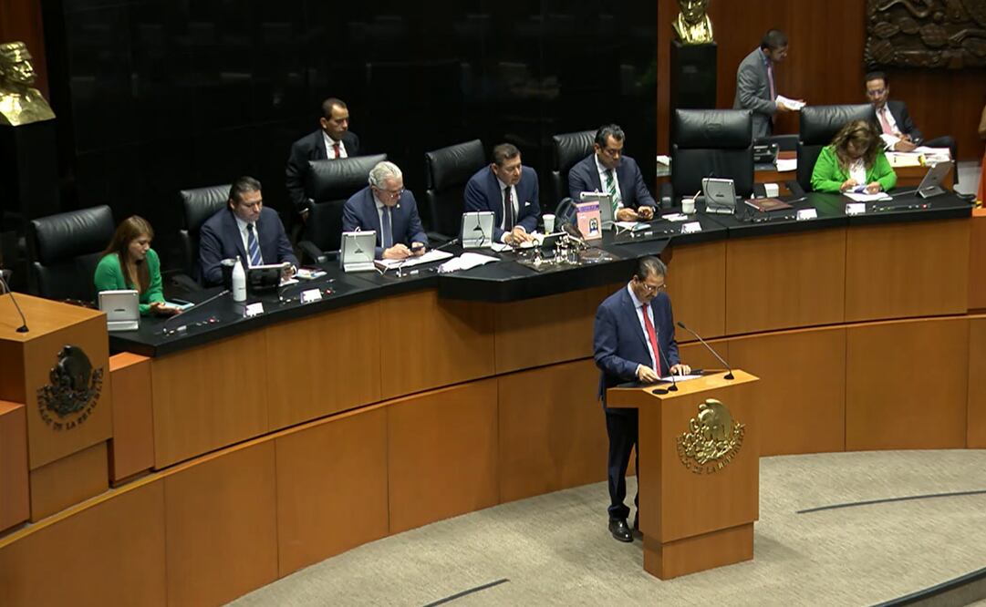 Presidentes de la mesa directiva del Senado y Cámara de Diputados en discusión sobre resolución del Plan B. Foto: Twitter @senadomexicano