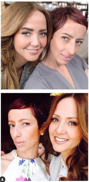 Andrea Legarreta y su prima Valentina Martínez. Foto: Instagram