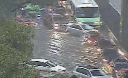 Lluvia provoca anegaciones en Tlalpan