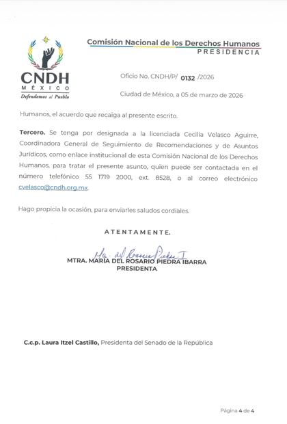 Carta CNDH