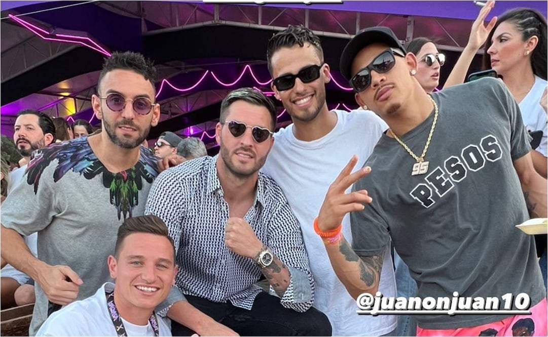 Juan Toscano acude al Machaca Fest y se encuentra con Gignac y Florian Thauvin / FOTO: INTSGRAM: @10AGP
