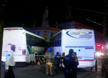 Choque entre autobuses deja un muerto y 9 lesionados en Texcoco