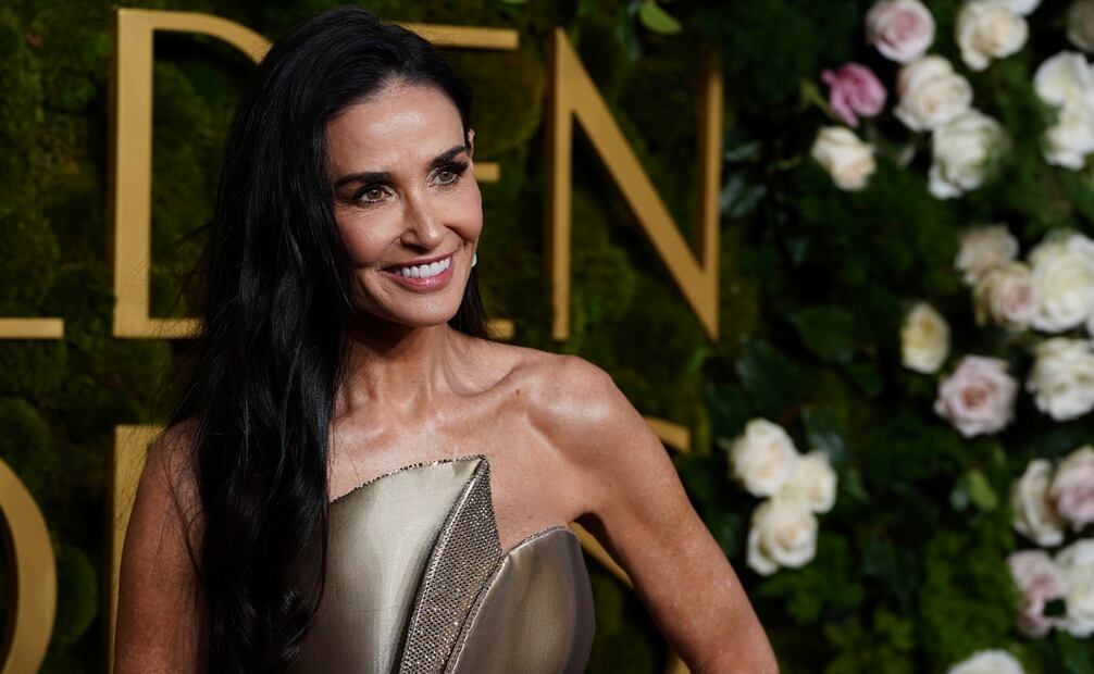 Demi Moore se llevó el Globo de Oro por "La Sustancia". Foto: AP.