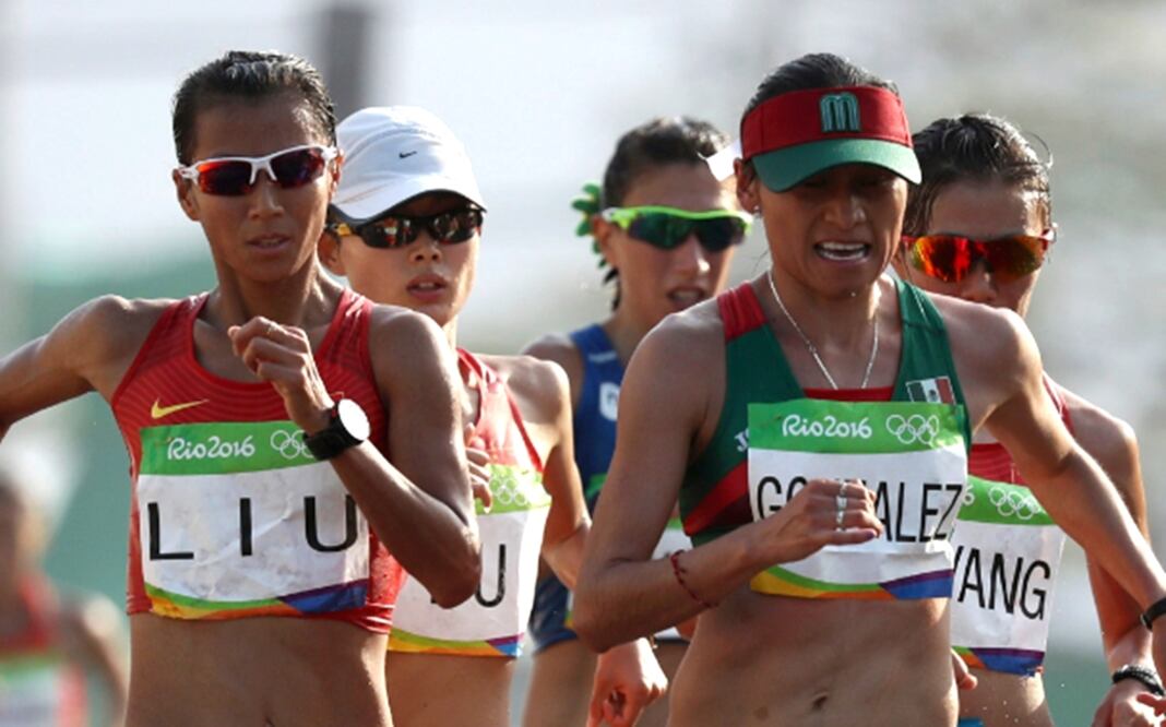 Guadalupe González, gana la segunda medalla para México, logra medalla de plata en la prueba de Marcha 20 kilómetros en los Juegos Olímpicos de Río 2016. Foto Reuters