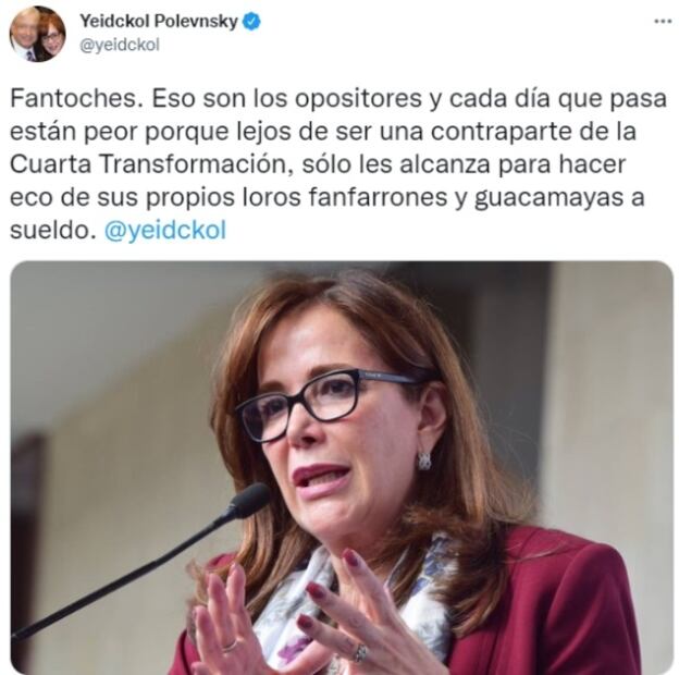 Cada día que pasa, opositores “fantoches” están peor: Yeidckol Polevnsky
