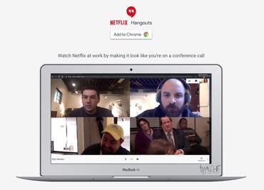 Netflix Hangouts: la extensión para ver Netflix en el trabajo