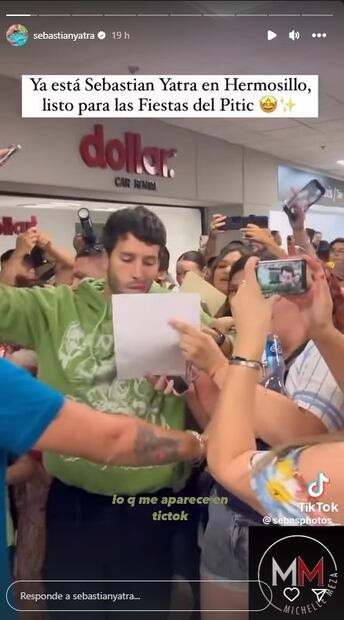 Fans esperan a Sebastián Yatra en aeropuerto