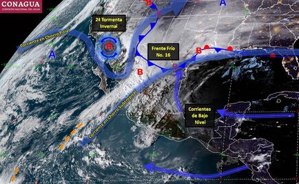 Prevén lluvias, caída de aguanieve y ambiente frío en estados del país