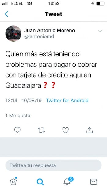 Usuarios en redes reportan caída de sistema para pagos con tarjeta