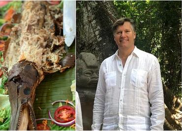 Presume embajador de EU comer pejelagarto en Tabasco
