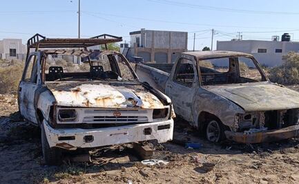 Autoridades aseguran que dos vehículos quemados en Peñasco no pertenecen a candidata de MC; partido presentará denuncia
