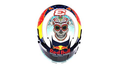 Piloto de Red Bull personaliza su casco por solidaridad a México 