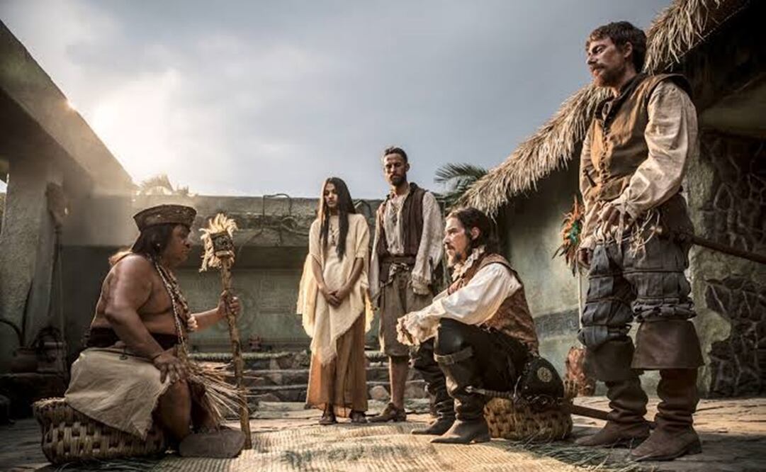 Óscar Jaenada interpreta a Cortés en la serie Hernán. Fotos: Cortesía.