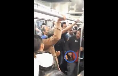 VIDEO: Sujeto hiere con un cuchillo a 3 personas en la estación Chabacano del Metro CDMX 