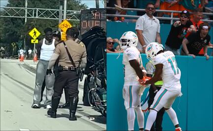 Tyreek Hill festejó burlándose de su arresto en el triunfo de Dolphins sobre Jaguars