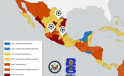 Previo al Mundial, EU recuerda alerta de viaje a México; clasifica a estados ante riesgo de  secuestro, homicidio o "terrorismo"