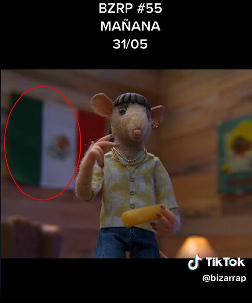 Bandera de México - BZR. Foto: Capturas de TikTok @bizarrap
