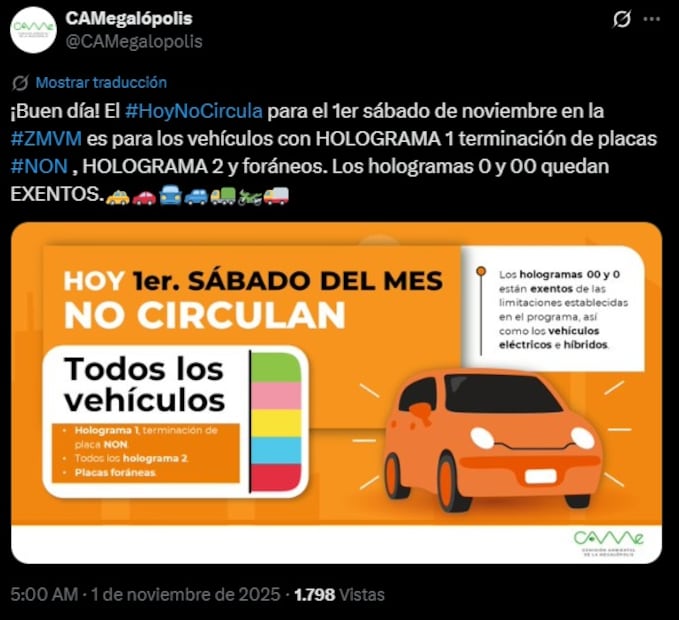 No circula. Foto: captura de pantalla