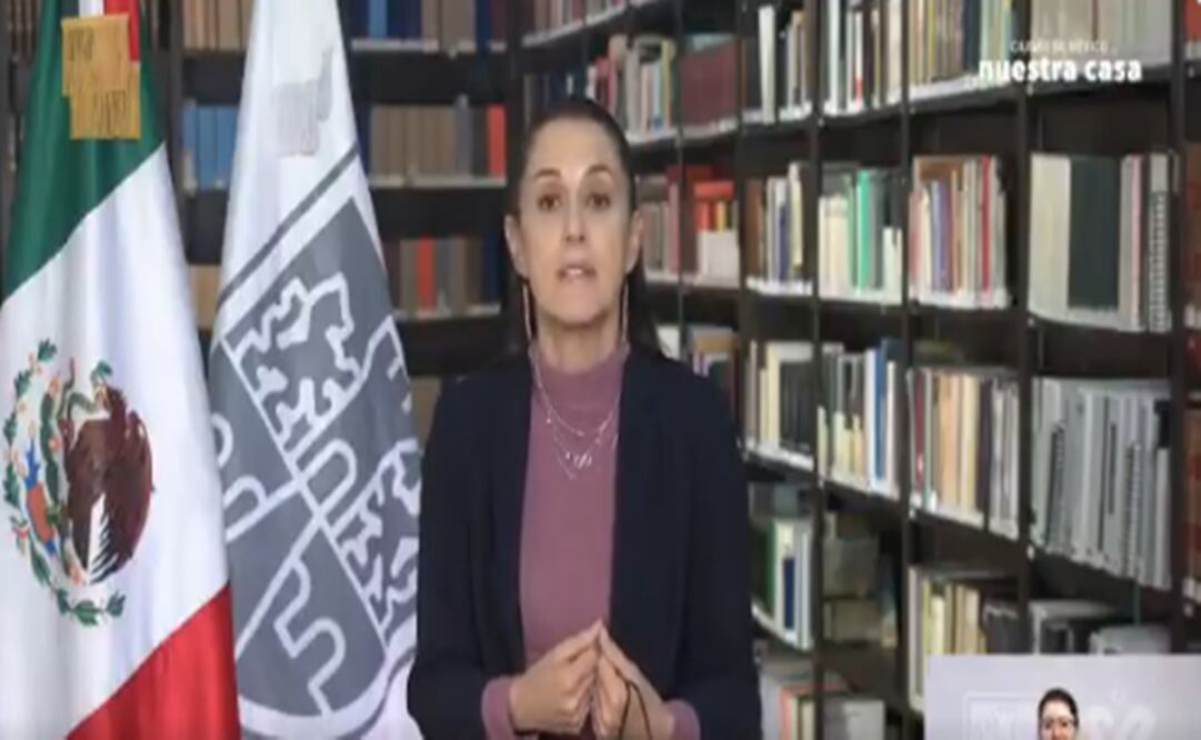 La jefa de Gobierno también destacó que se entregarán diversos apoyos económicos “para estos momentos difíciles”, que serán anunciados en los siguientes días. Foto: Captura de video