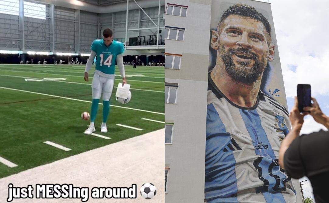 Los Dolphins le dieron la bienvenida a Messi a Miami - Foto: Especial