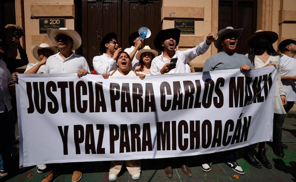 Marchan por segundo día en Morelia por el asesinato de Carlos Manzo (03/11/2025). Foto: Diego Simón Sánchez / EL UNIVERSAL