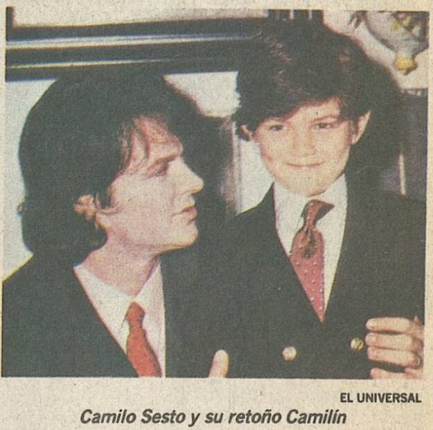 Camilo Sesto con su único hijo Camilo Blanes, "Camilín" en 1989. Foto: Archivo EL UNIVERSAL.