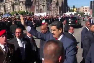Agradece Maduro recibimiento de mexicanos a su llegada a Palacio Nacional
