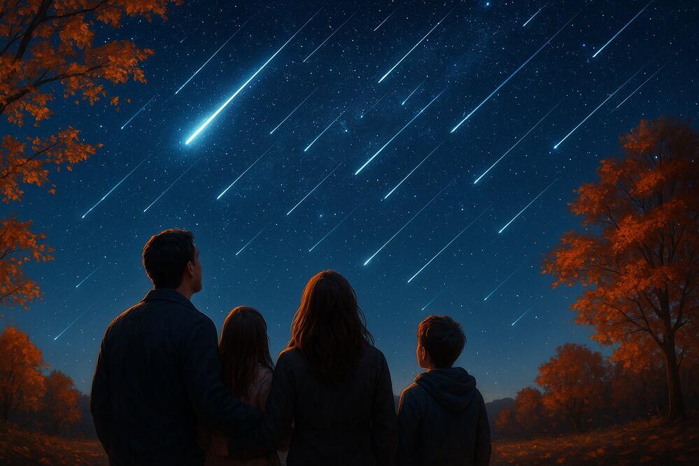 Conoce la hora exacta en la que podrás ver la Lluvia de Meteoros Dracónidas este octubre de 2025. Foto: Creada con IA (CHatGPT)