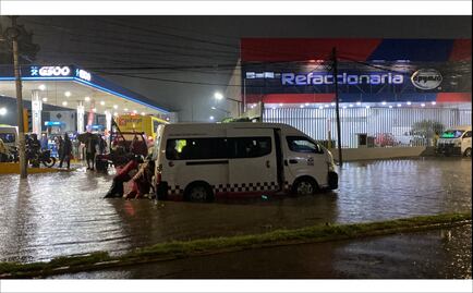 Videos. Tultitlán se inunda por fuertes lluvias; Mexibús suspende el servicio