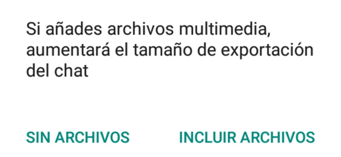 La forma de enviar un chat completo de WhatsApp
