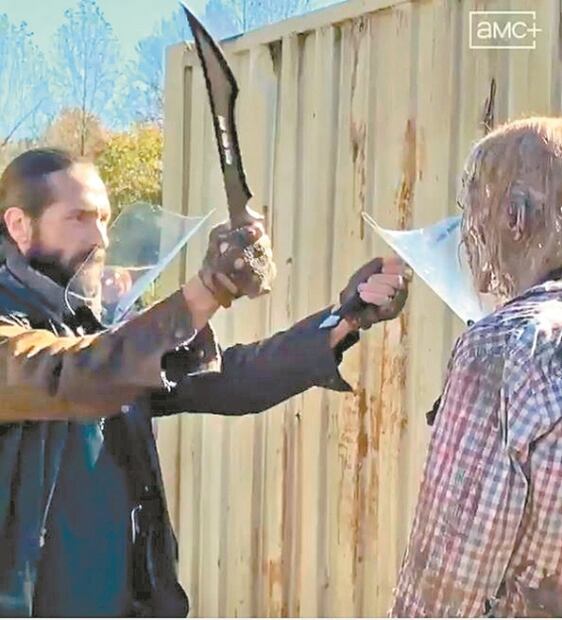"The Walking Dead": En pandemia, hasta los zombis usan careta y cubrebocas