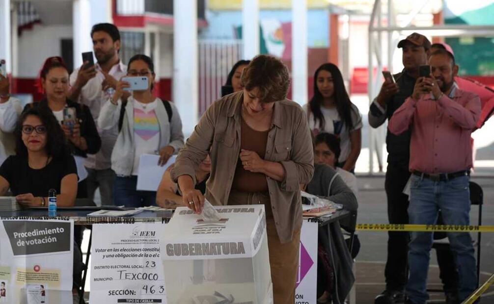 Delfina Gómez, candidata por la gubernatura del Estado de México. Foto: Valente Rosas / EL UNIVERSAL