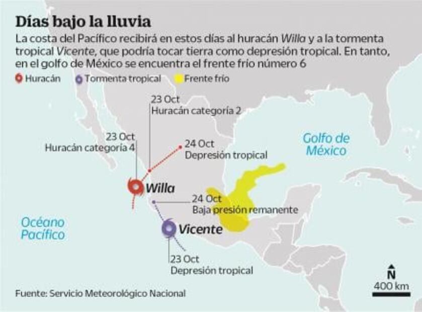 Se alistan para el golpe del huracán “Willa” en México