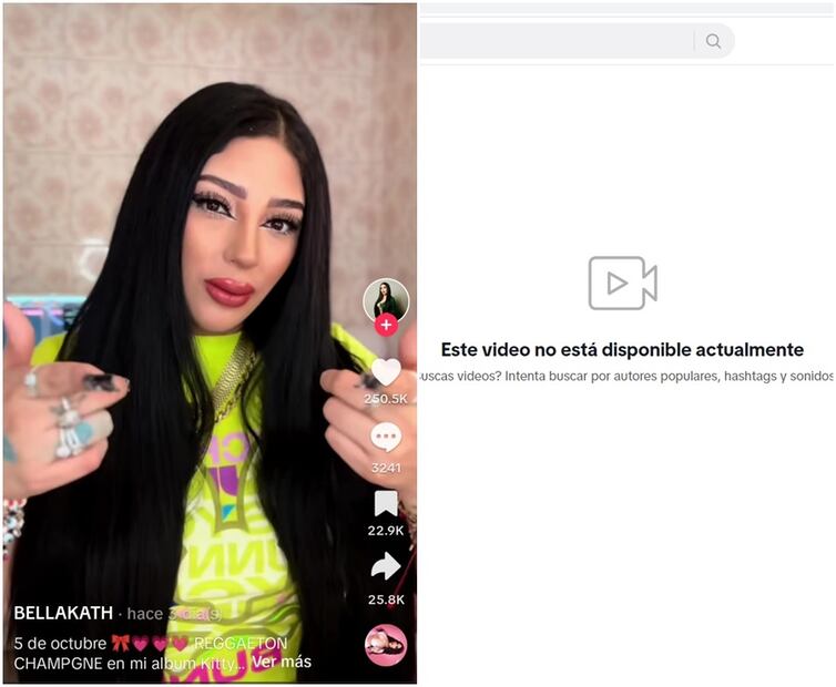Bellakath en TikTok. Foto: Capturas de Pantalla