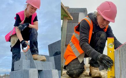 Mujer albañil se vuelve viral en TikTok por mostrar su trabajo